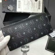 MCM Large Ottomar Bifold Wallet In Visetos Black