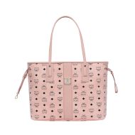 MCM Medium Reversible Liz Shopper Tote In Visetos Light Pink