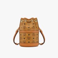 MCM Mini Aren Chain Backpack In Visetos Brown