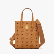 MCM Mini Klassik Tote In Visetos Brown