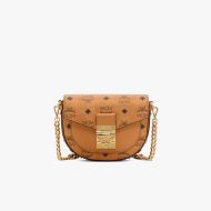 MCM Mini Tracy Round Crossbody In Visetos Brown