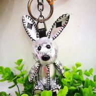 MCM Signature Rabbit Charm In Visetos Silver