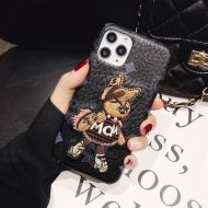 MCM Rabbit iPhone Case In Visetos Black