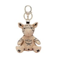 MCM Zoo Pig Charm In Visetos Beige