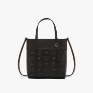 MCM Mini Toni Shopper Tote in Mix Visetos Black