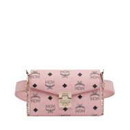 MCM Patricia Belt Bag In Visetos Light Pink