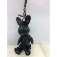 MCM Signature Rabbit Charm In Visetos Black