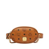 MCM Small Essential Belt Bag In Original Visetos Brown