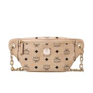 MCM Small Essential Crossbody Bag In Visetos Beige