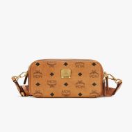 MCM E/W Camera Bag In Visetos Brown