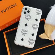 MCM iPhone Case In Visetos Original White