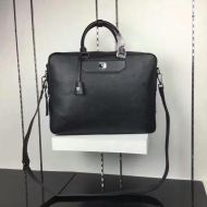 MCM Large Nomad Briefcase In Visetos Black