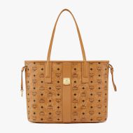 MCM Medium Reversible Liz Shopper Tote In Monogram Visetos Brown