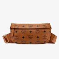 MCM Mini Crossbody Bag In Visetos Brown