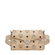 MCM Patricia Belt Bag In Visetos Beige