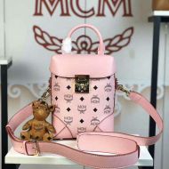 MCM Small Berlin Crossbody In Visetos Light Pink