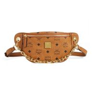 MCM Small Essential Crossbody Bag In Visetos Brown