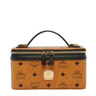 MCM Small Rockstar Vanity Case In Visetos Brown