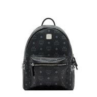 MCM Small Stark Side Studs Backpack In Visetos Black