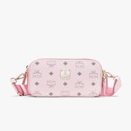 MCM E/W Camera Bag In Visetos Light Pink