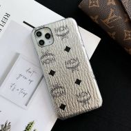 MCM iPhone Case In Visetos Original Silver