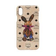 MCM Rabbit iPhone Case In Visetos Beige