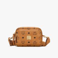 MCM X-Mini Klassik Crossbody In Visetos Brown