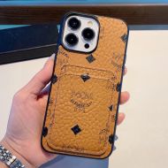 MCM iPhone Case with Card Case In Visetos Brown