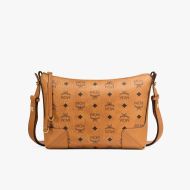 MCM Medium Klara Shoulder Bag In Visetos Brown