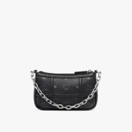 MCM Mini Delmy Crossbody In Visetos Black