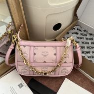 MCM Mini Delmy Crossbody In Visetos Light Pink