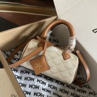 MCM Mini Ella Boston Bag In Lauretos Beige