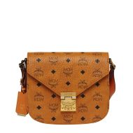 MCM Small Patricia Shoulder Bag In Visetos Brown