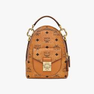 MCM X-Mini Patricia Backpack In Visetos Brown