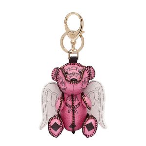 MCM Cupid Bear Charm In Visetos Pink