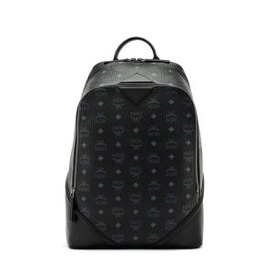 MCM Medium Duke Backpack In Visetos Black