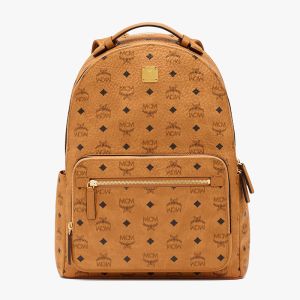 MCM Medium Stark Backpack In Signature Visetos Brown