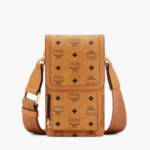 MCM Smart Phone Case In Visetos Original Brown