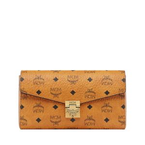 MCM Medium Millie Flap Crossbody In Visetos Brown