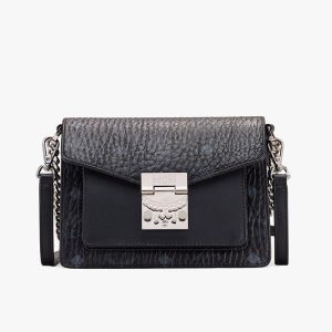 MCM Mini Patricia Crossbody In Visetos Black