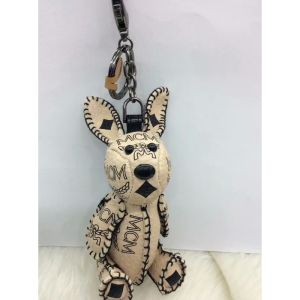 MCM Signature Rabbit Charm In Visetos Beige