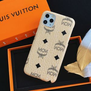 MCM iPhone Case In Visetos Original Beige