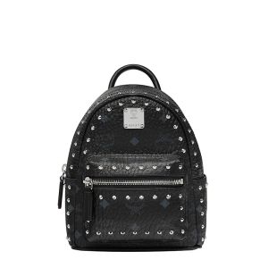 MCM X-Mini Stark Backpack In Studded Outline Visetos Black